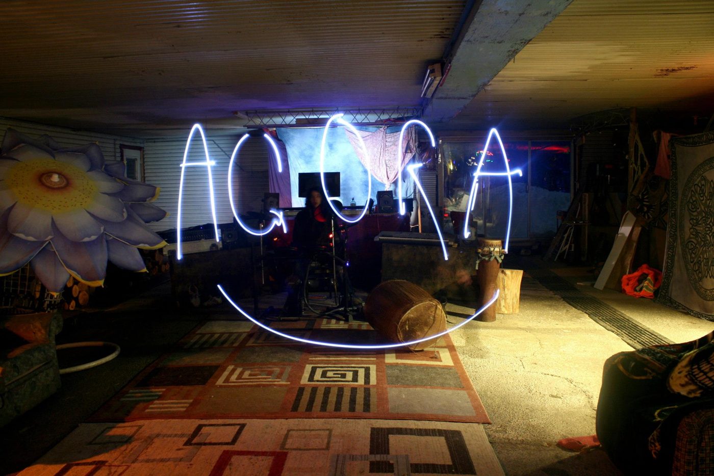 Le même light painting, plus large.