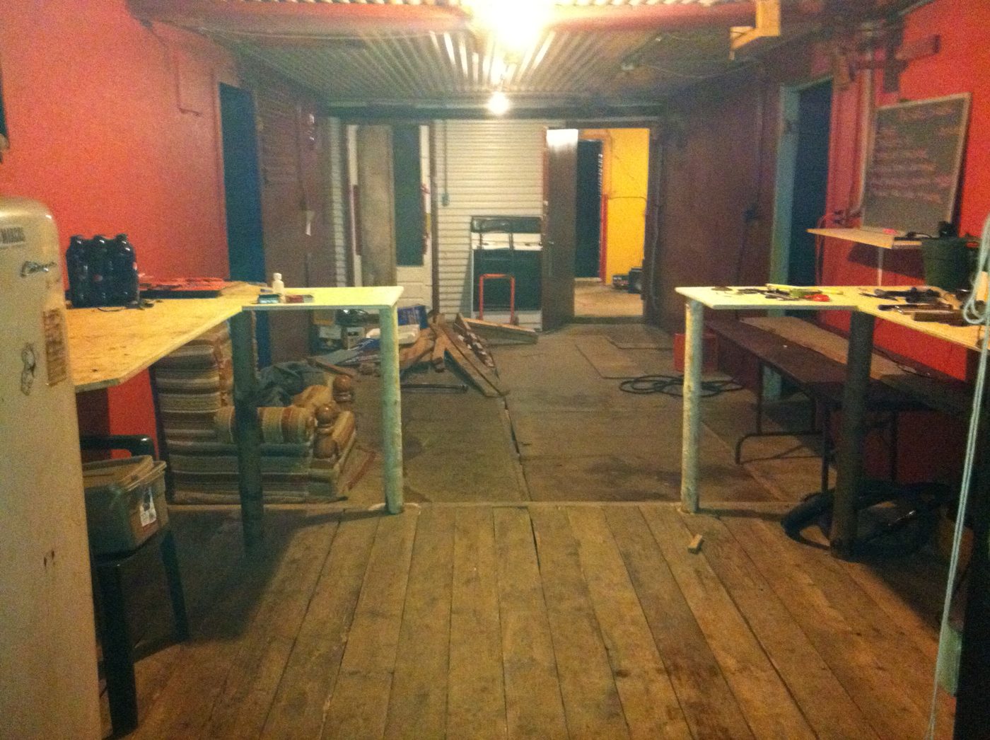 19 mai 2011 : la cuisine du bunker, en construction.