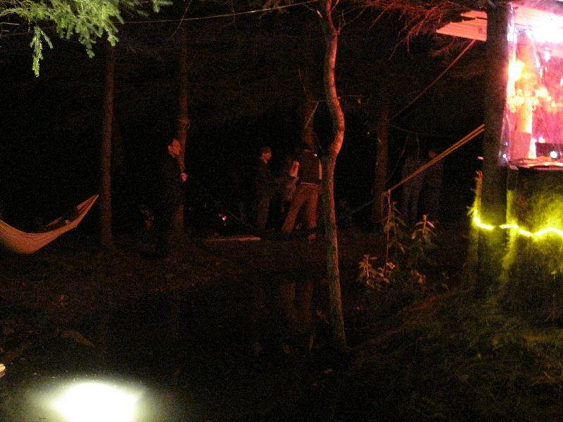 Le Cherry Island vu du camping, une nuit d'août 2010.