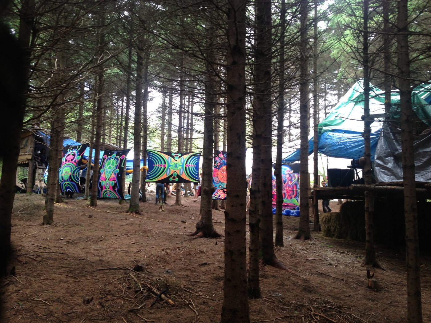 30 juin 2013 : Tatanka, les toiles fluo près de la scène.
