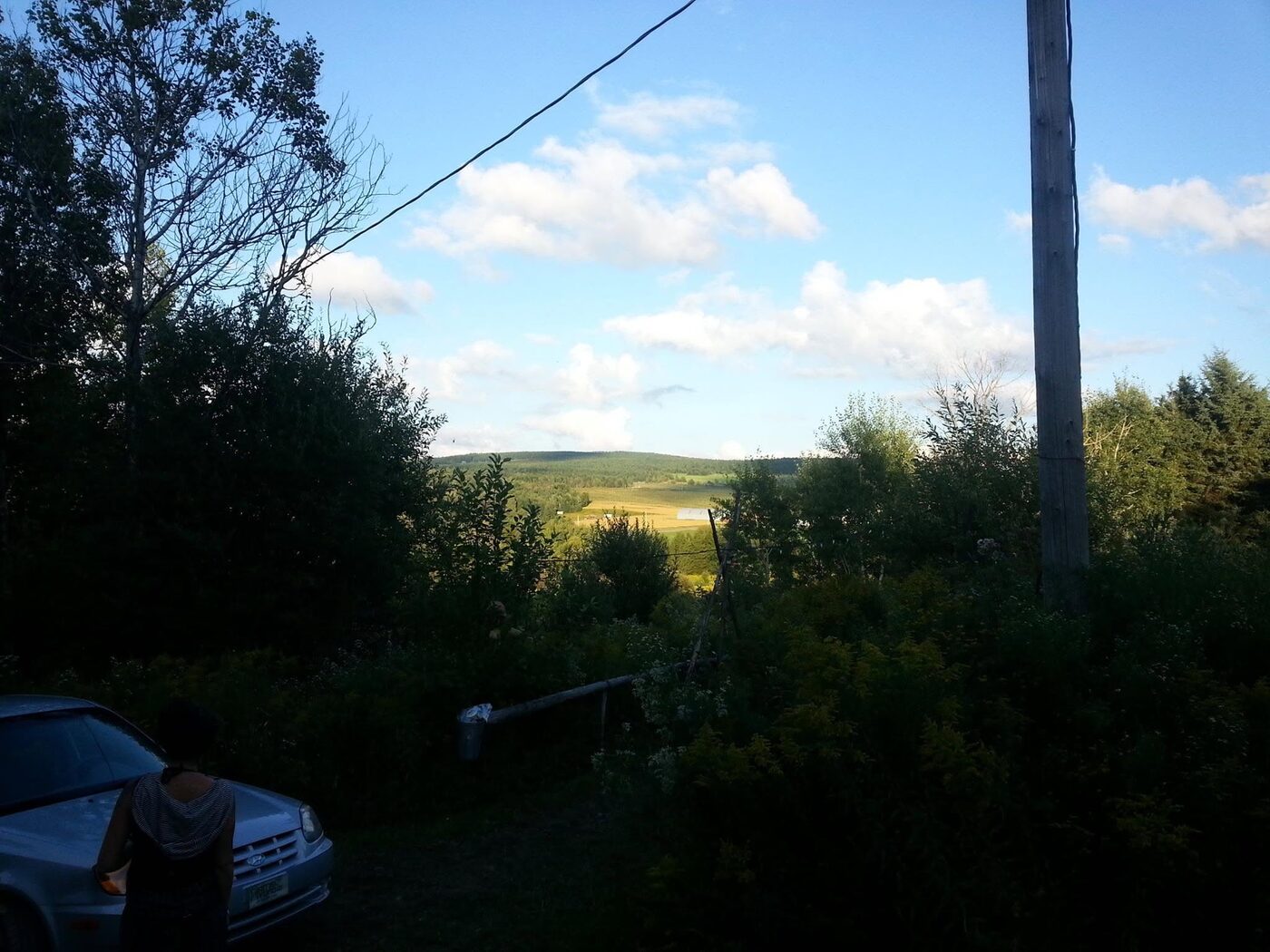 La vue depuis la montagne, au-dessus de Saint-Fortunat.