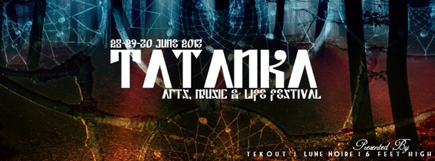 La bannière de Tatanka 2013 sur ledonjon.ca : « 28-29-30 juin 2013, Arts, Music & Life Festival, presented by Tekout, Lune Noire, 6 Feet High ». Retrouvée dans la Wayback Machine.